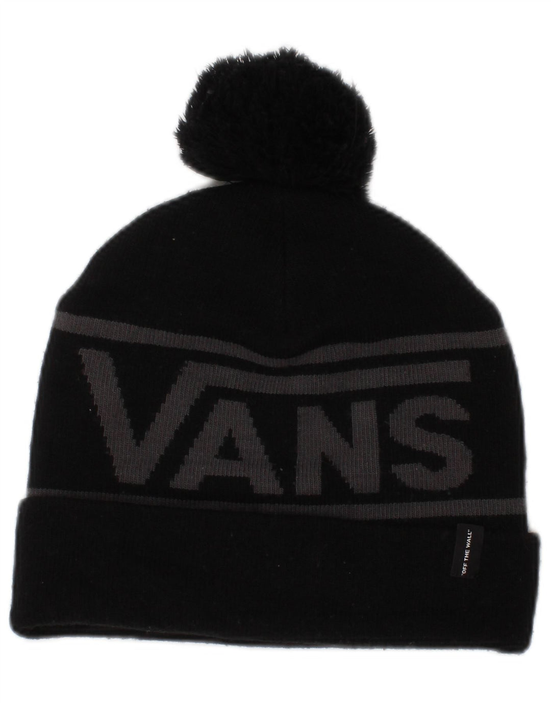 Berretto da uomo in maglia grafica Vans, taglia unica, in acrilico color block nero