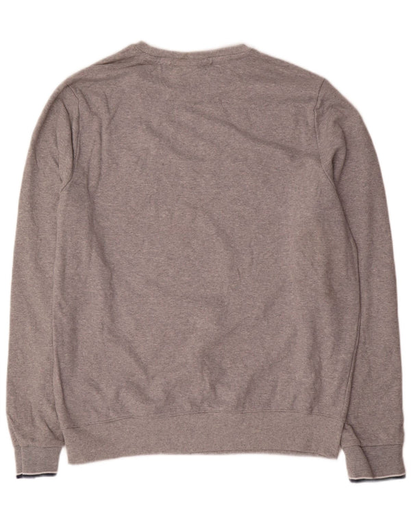 Felpa grafica da uomo Fila Maglione grande poliestere grigio