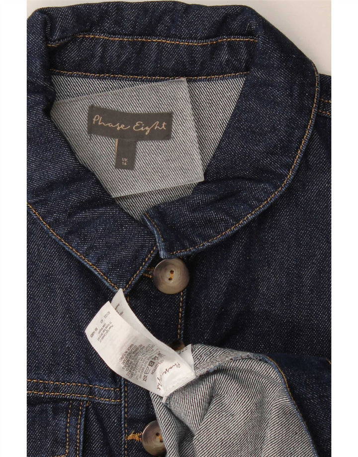 Giacca di jeans corta da donna Phase Eight UK 14 grande cotone blu navy