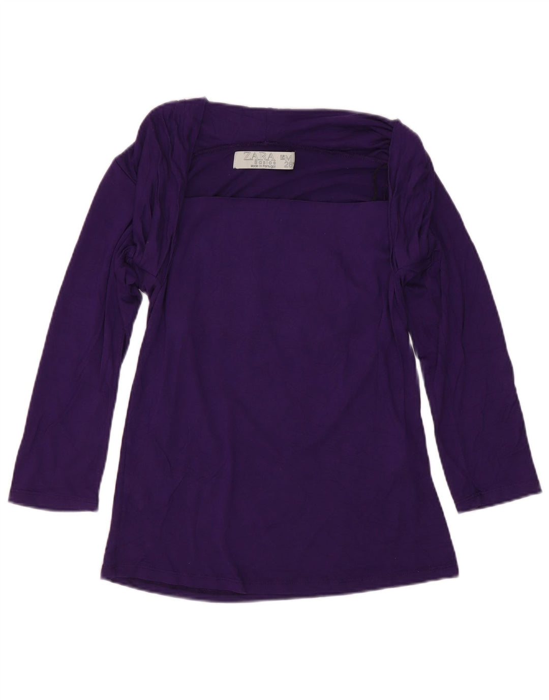 Top Zara da donna manica 3/4 UK 12 viscosa viola medio