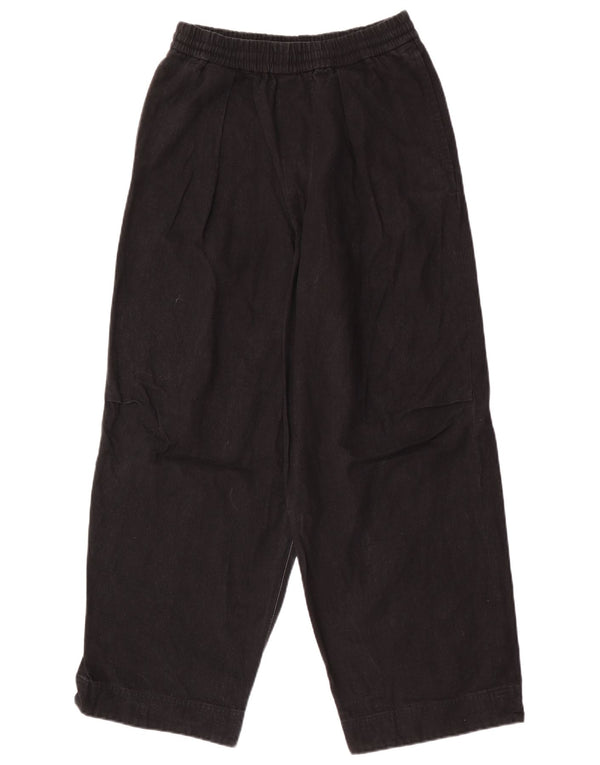 Pantaloni Cos da uomo a vita alta a gamba larga XS W28 L27 Lino nero