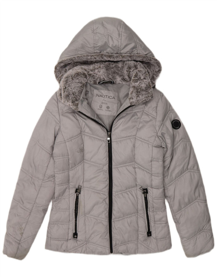 Giacca imbottita con cappuccio da donna Nautica UK 6 XS poliestere grigio