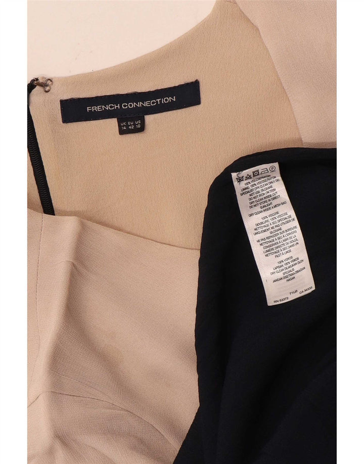 Abito a trapezio da donna French Connection UK 14 Large Blu Navy Colourblock