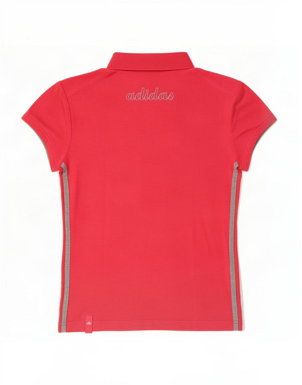 Polo grafica da donna Adidas UK 8 piccola in cotone rosa