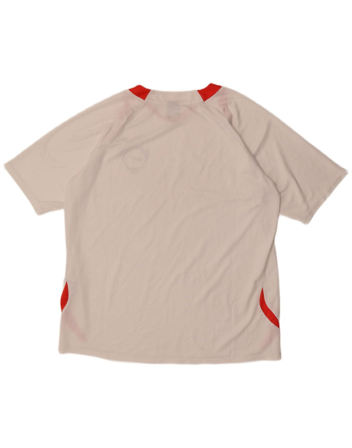 T-shirt da uomo Nike Top UK 47/48 2XL Poliestere color block bianco