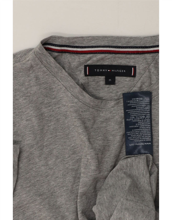 T-shirt da uomo Tommy Hilfiger Top in cotone chiazzato grigio medio