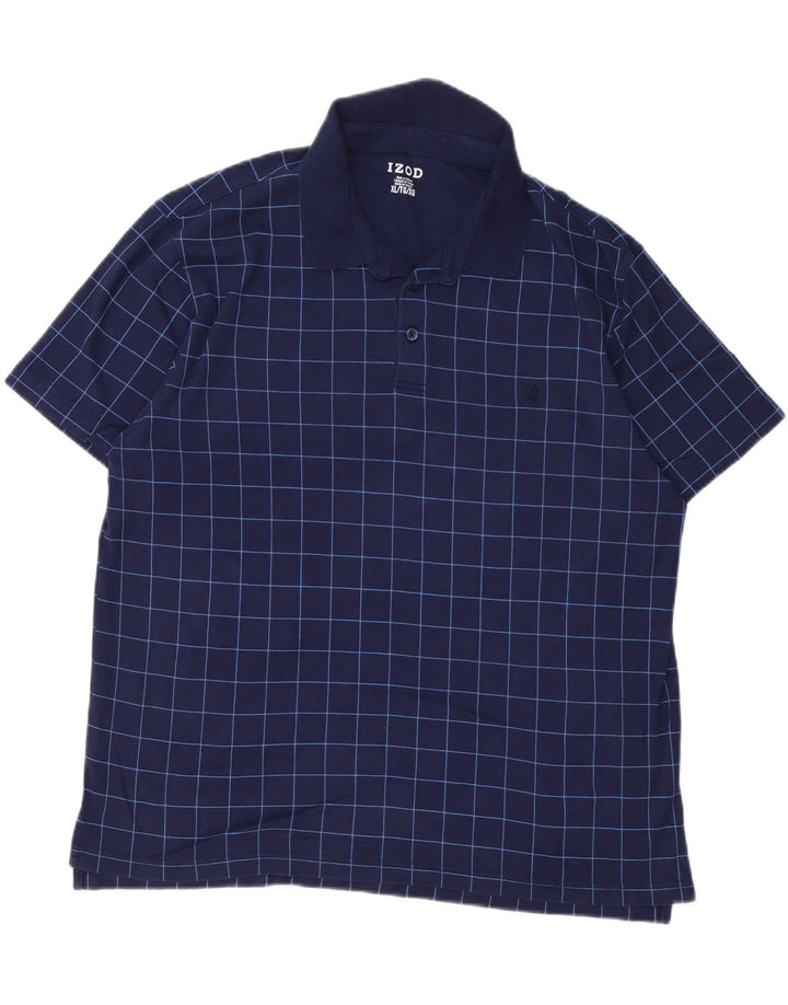 Polo da uomo IZOD XL in cotone a quadri blu navy