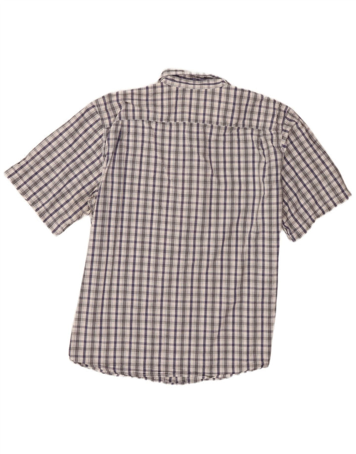 Camicia a maniche corte da uomo Wrangler XL in cotone a quadri bianchi