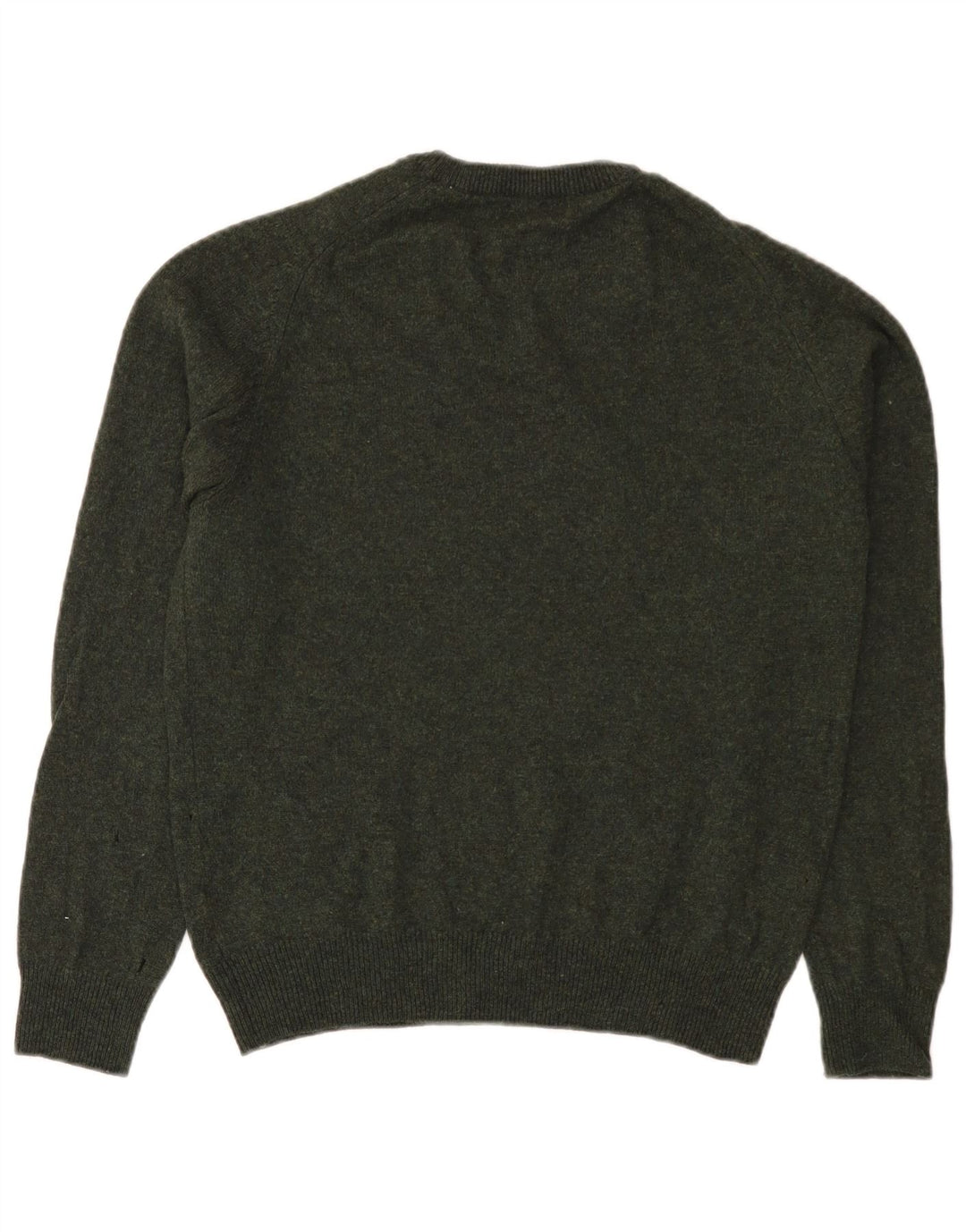 Maglione maglione girocollo da uomo Marks & Spencer in lana verde medio
