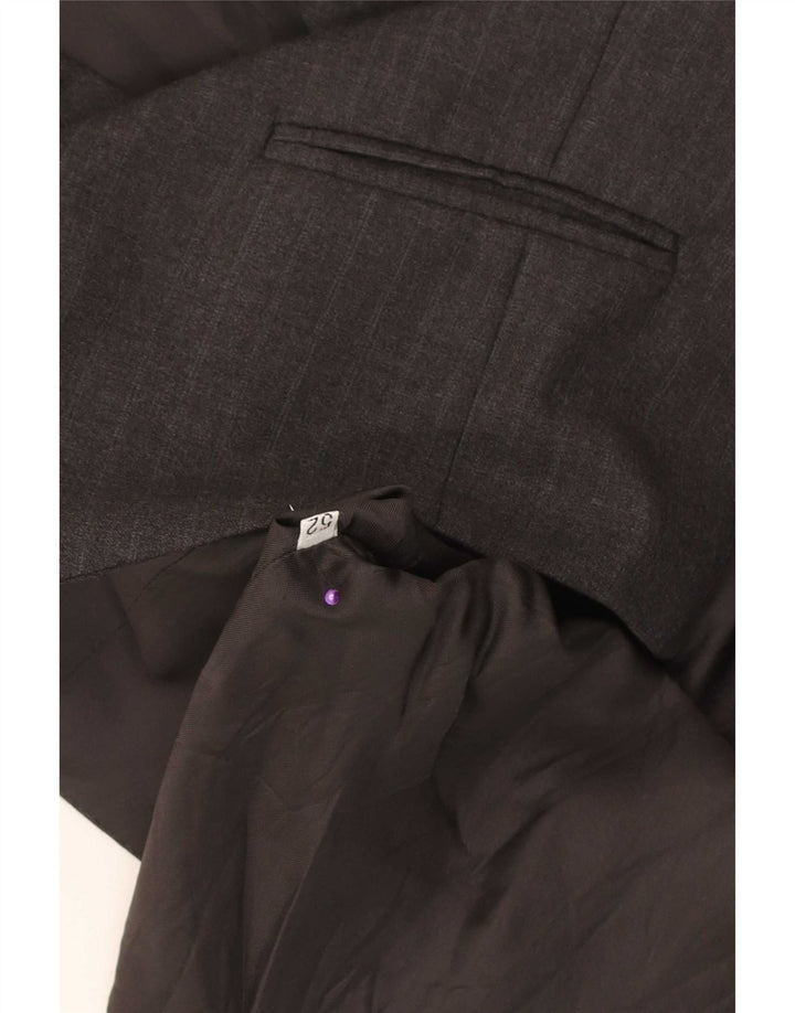 Gilet Vintage da Uomo IT 52 Gessato Grande Grigio