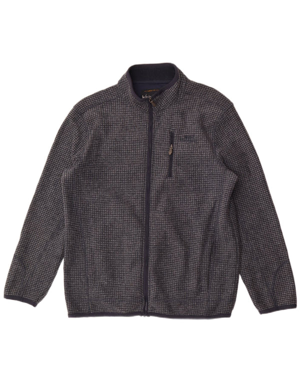 Giacca in pile da uomo Weird Fish UK 42 XL Sport in poliestere screziato blu navy