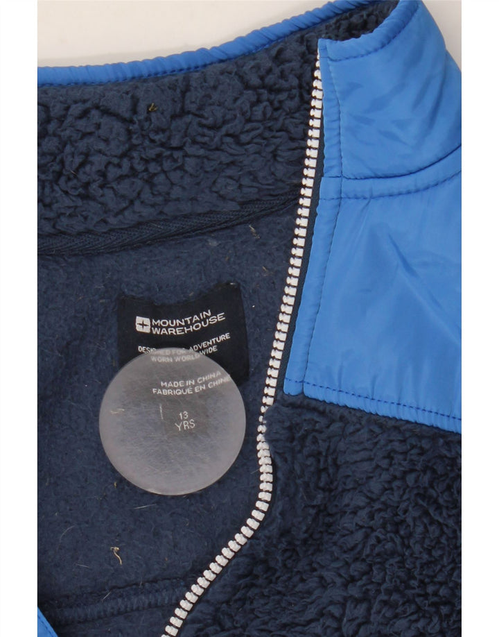 MOUNTAIN WAREHOUSE Giacca in pile da ragazzo 12-13 anni Blu navy Colourblock