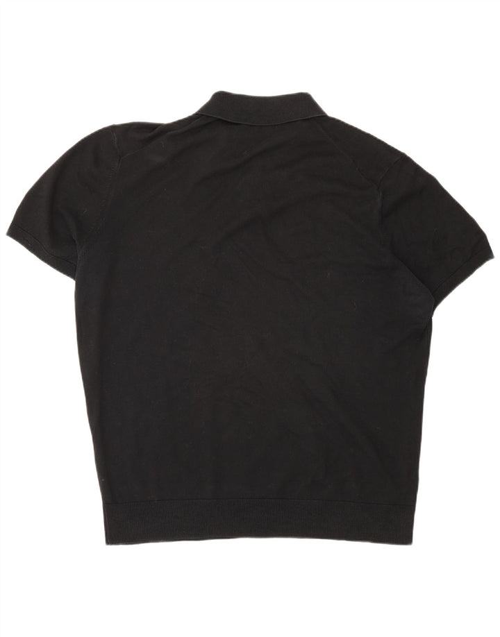 Polo Zara da uomo grande nera