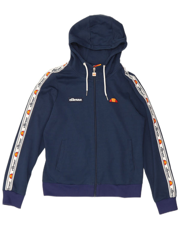 Maglione con cappuccio e zip da donna Ellesse UK 12 Medium Navy Blue Colourblock