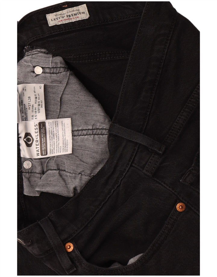 Jeans dritti Levi's 501 da donna W27 L28 cotone nero
