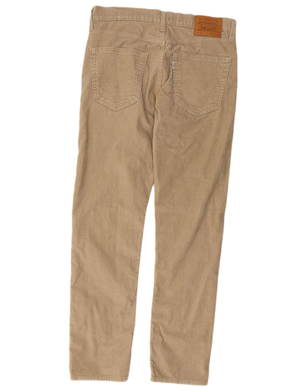 Levi's Uomo 502 Pantaloni di velluto a coste affusolati W32 L32 Cotone Beige