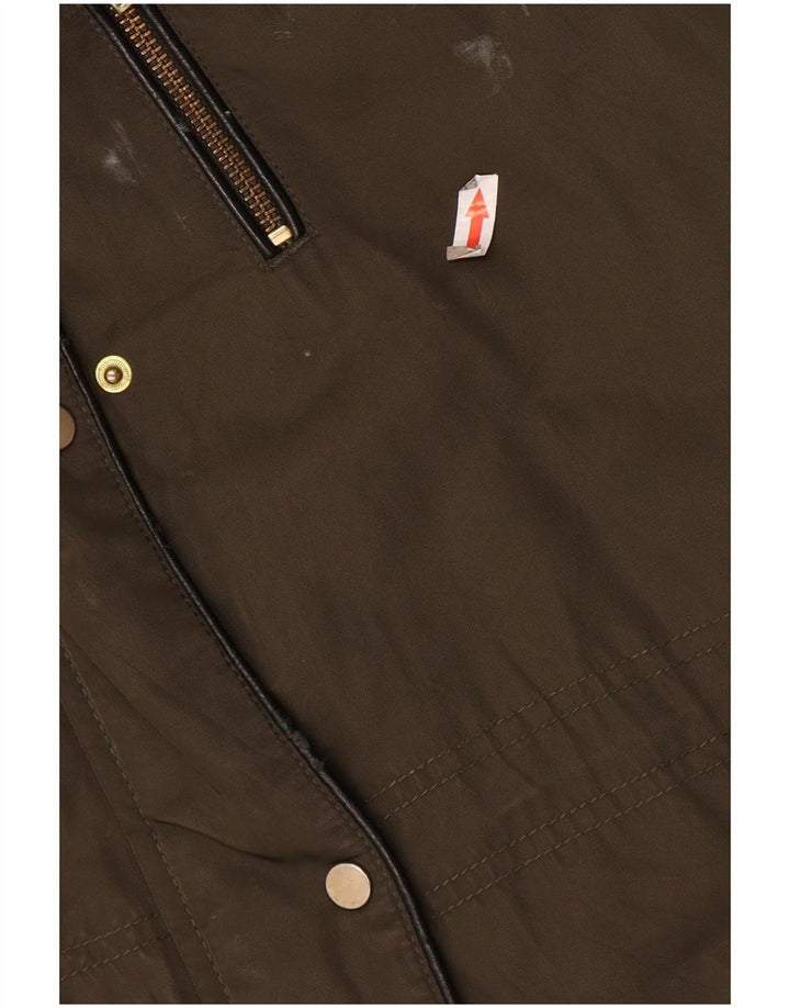 Giacca parka con cappuccio da donna Oasis UK 14 poliestere kaki medio