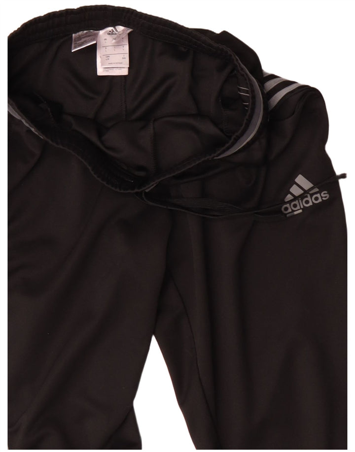 Pantaloni da tuta Adidas Climalite da uomo grandi in poliestere nero