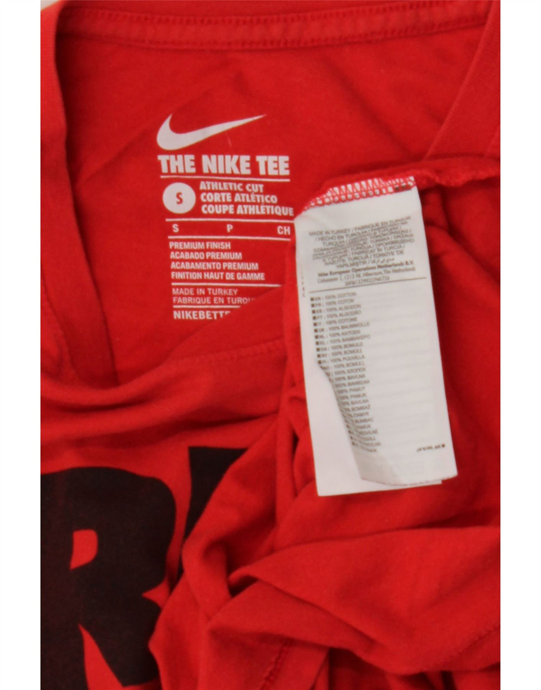NIKE Mens Athletic Cut Graphic T-Shirt Top Small Red Cotton Vintage Nike and Second-Hand Nike from Messina Hembry 