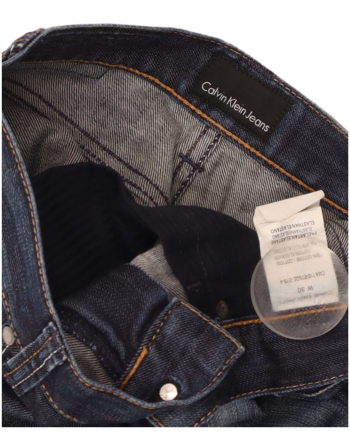 Jeans dritti da donna Calvin Klein W30 L30 cotone blu