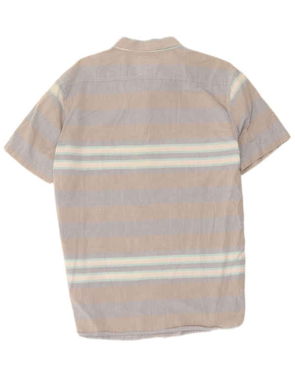 Camicia a maniche corte da uomo Levi's XL in cotone a righe grigie