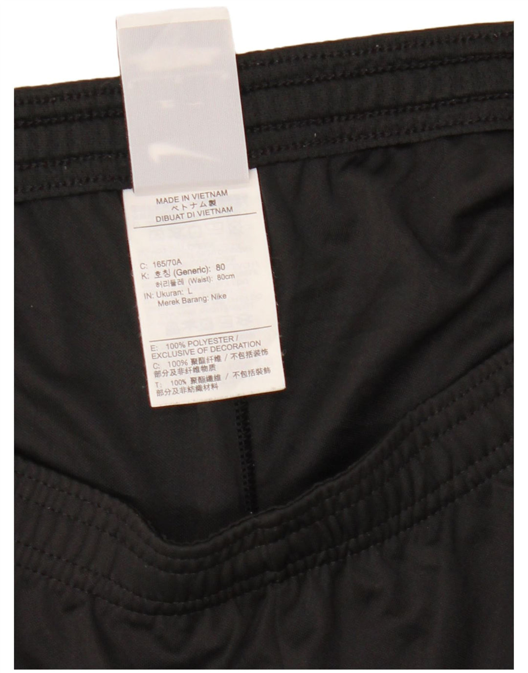 Pantaloncini sportivi Nike da donna UK 16 Large Nero Colourblock Poliestere