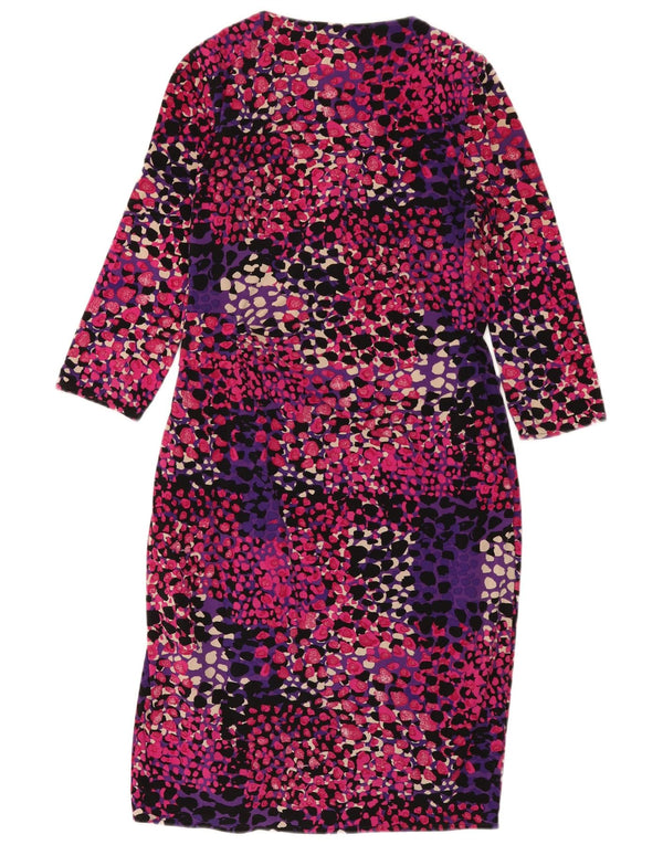 Abito tubino con maniche a 3/4 da donna Coast UK 12 medio multicolore maculato