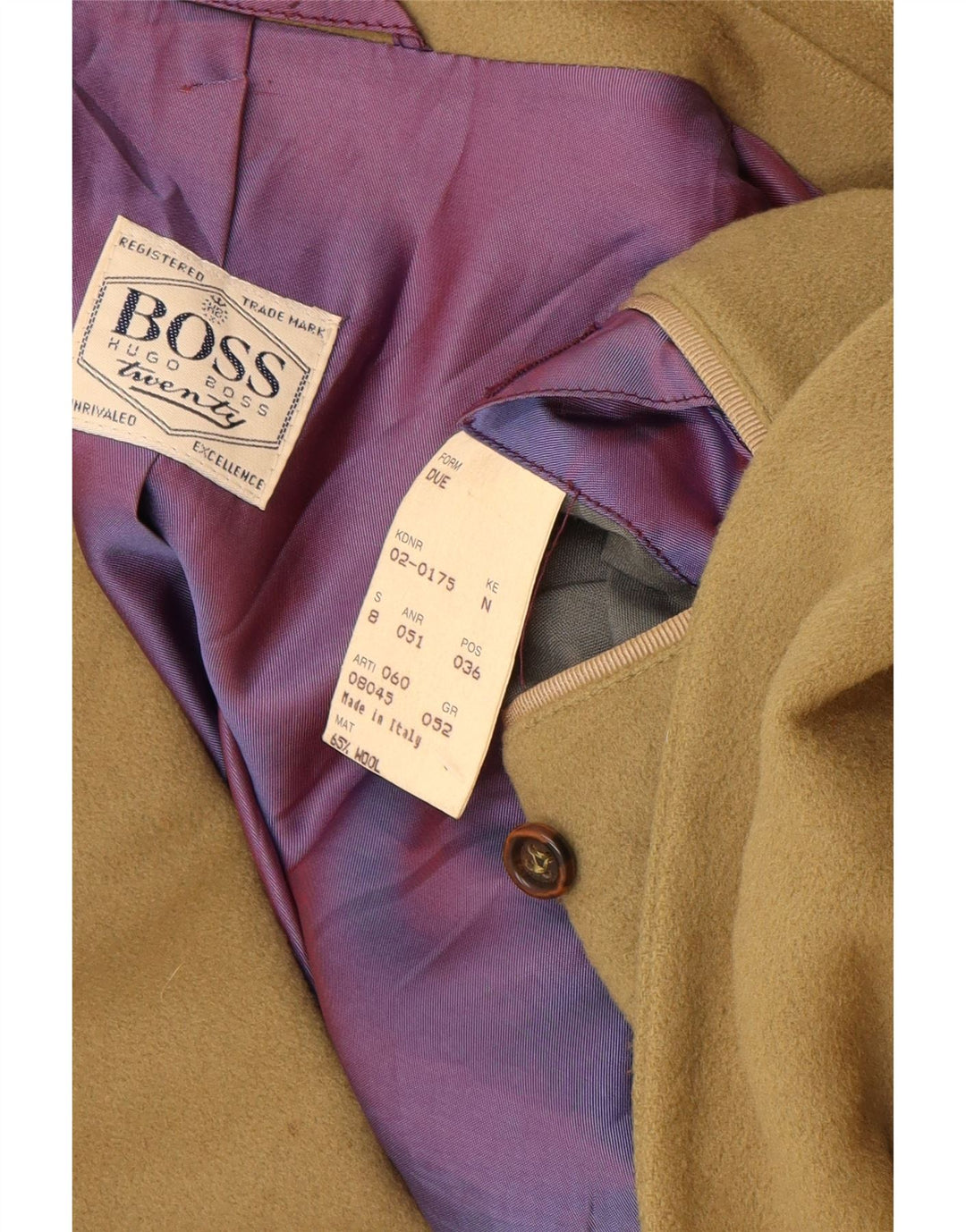 Giacca blazer da uomo a 2 bottoni HUGO BOSS EU 52 XL Beige Lana