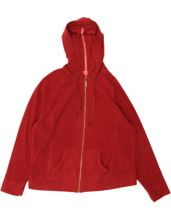 MOSSIMO Womens Hooded Fleece Jacket US 16/18 2XL Burgundy Polyester Vintage Mossimo and Second-Hand Mossimo from Messina Hembry 