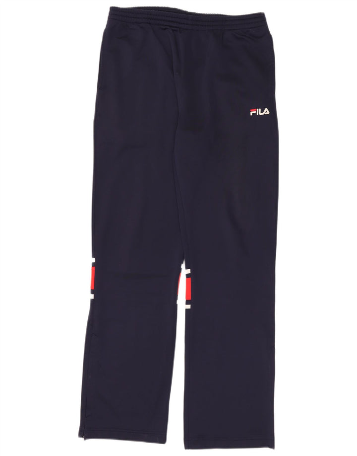 Pantaloni da tuta da uomo Fila Small in poliestere color block blu navy