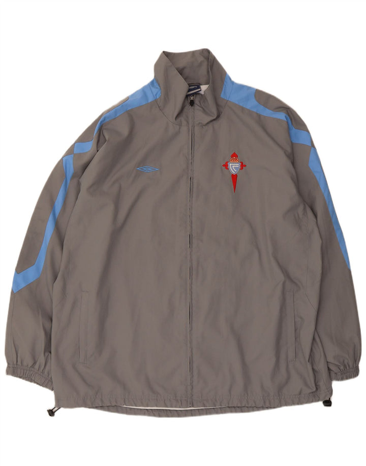 Giacca antipioggia da uomo Umbro UK 42 XL Poliestere color block grigio