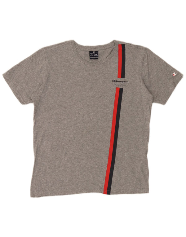 Maglietta Champion da ragazzo, 15-16 anni, 2XL, a righe grigie