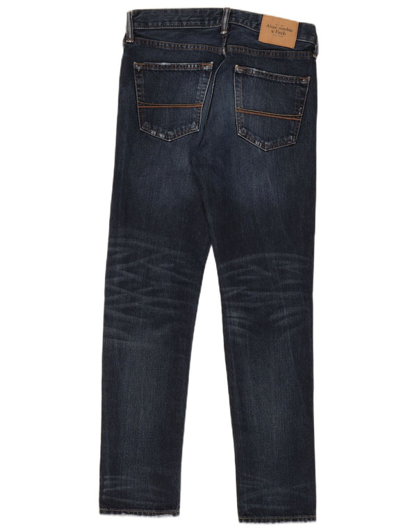 Jeans slim invecchiati Abercrombie & Fitch da donna W30 L30 blu navy