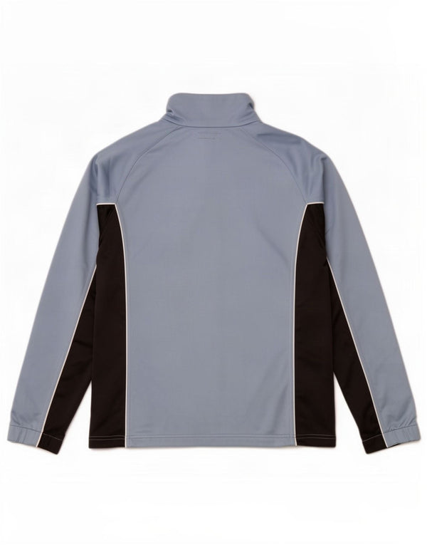 Diadora Womens Tracksuit Top Jacket UK 16 Large Blue Colourblock Polyester