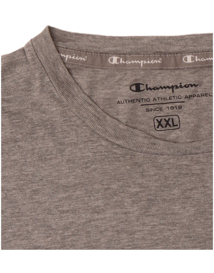 T-shirt da uomo Champion Top 2XL Grigia chiazzata