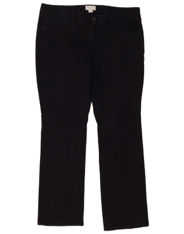 Jeans dritti da donna Monsoon UK 16 Large W38 L29 Cotone nero
