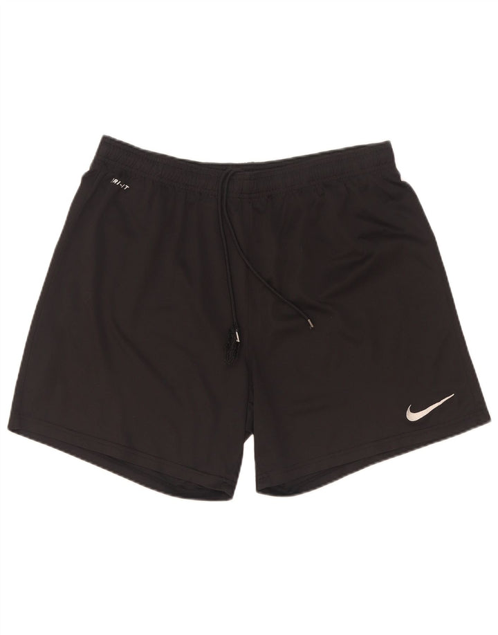 Pantaloncini sportivi Nike Dri Fit da uomo, grandi, in poliestere nero