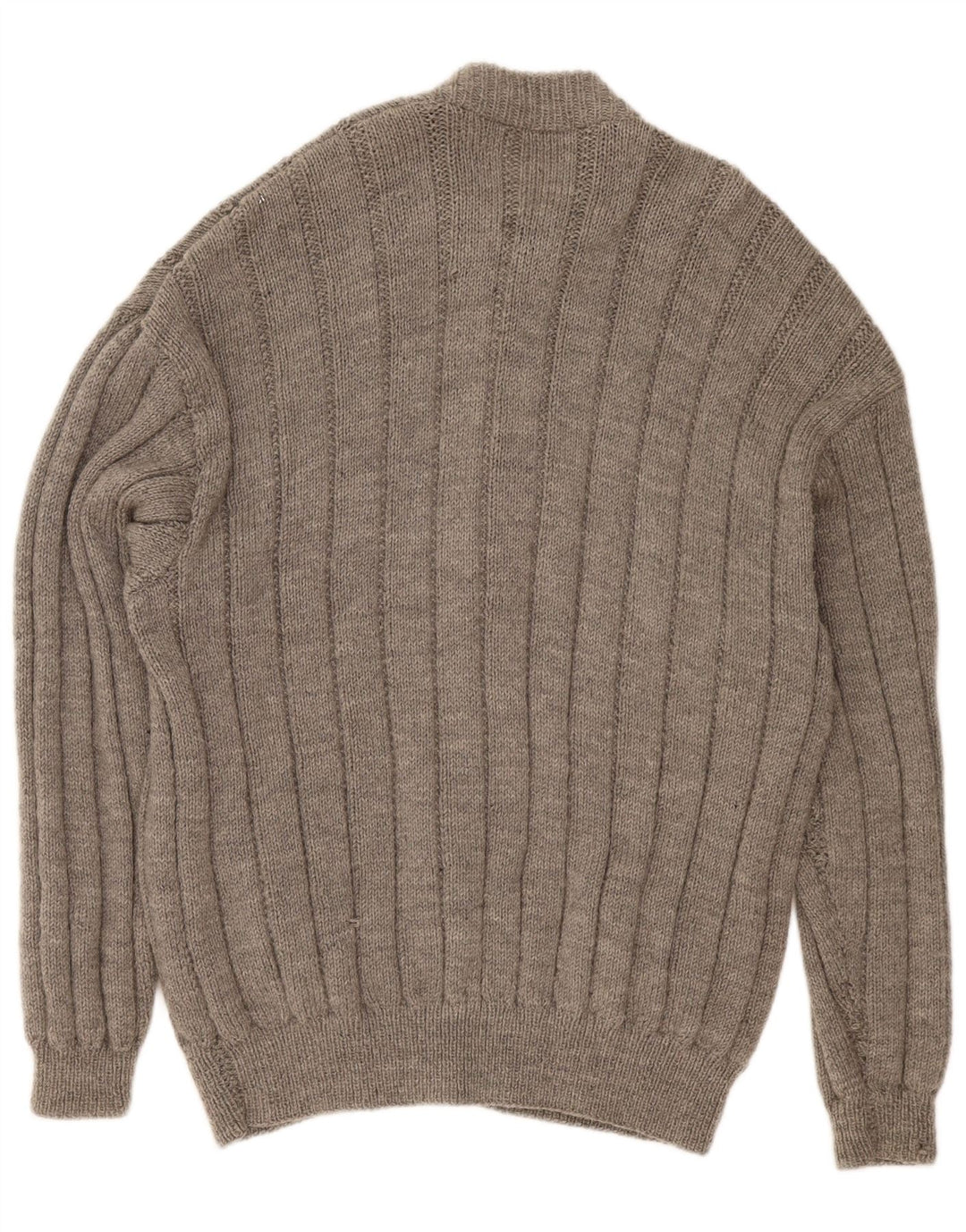 Maglione cardigan vintage da uomo 2XL Grigio