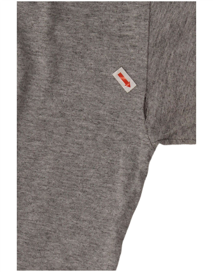 T-shirt grafica da uomo Nike Loose Fit, top in cotone mélange grigio medio
