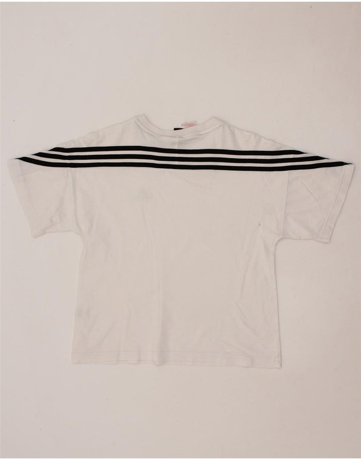 ADIDAS Girls T-Shirt Top 13-14 Years White Vintage Adidas and Second-Hand Adidas from Messina Hembry 