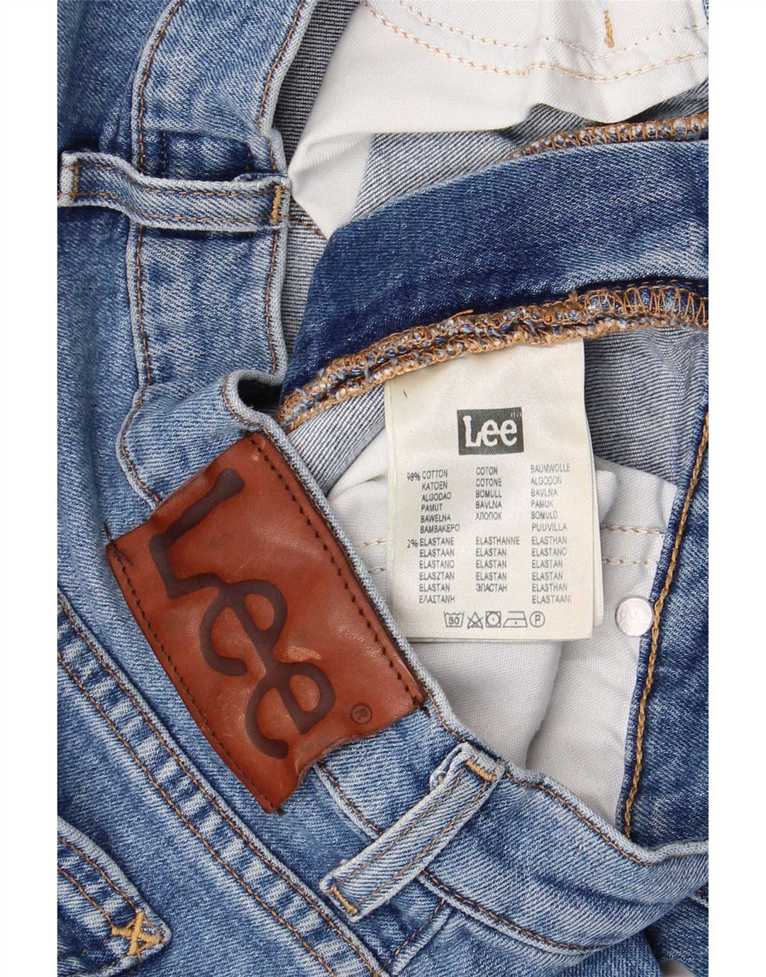 Jeans dritti da uomo Lee Rider W31 L34 cotone blu
