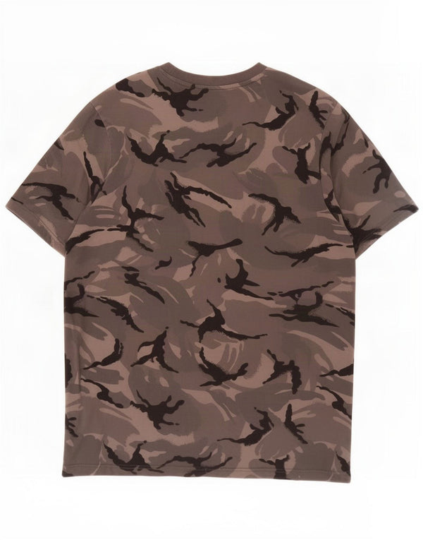 T-shirt grafica da uomo Adidas Top XL in cotone mimetico grigio