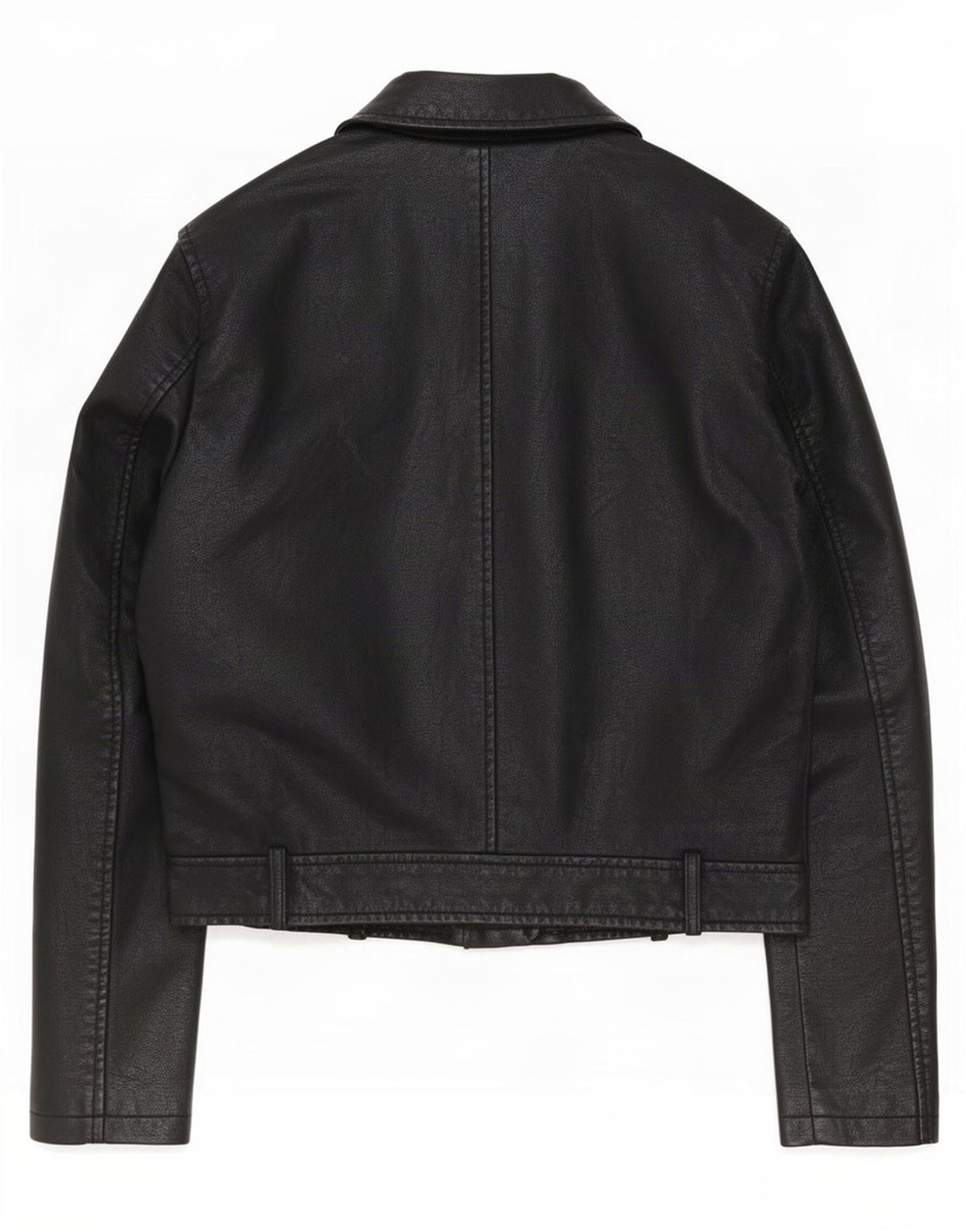 Giacca da motociclista da donna in ecopelle Cavalini UK 16 Large in polietilene nero