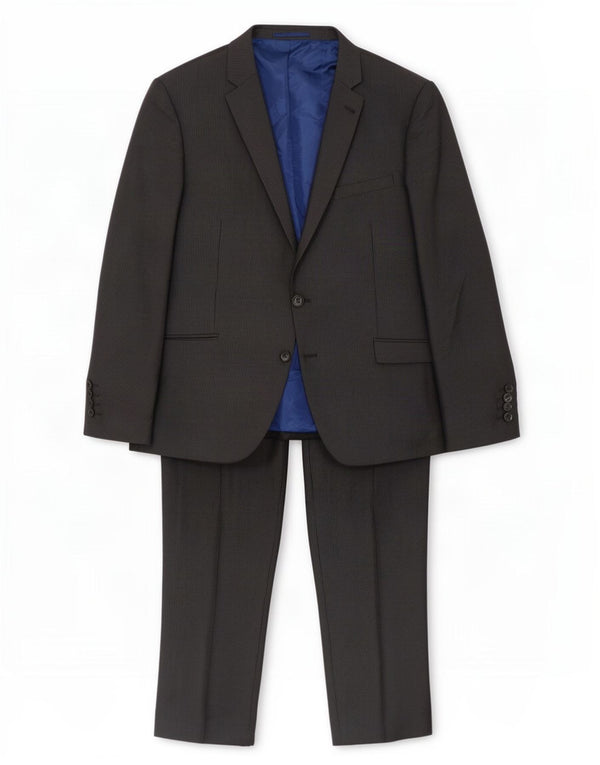 Angelo Litrico Abito da uomo a 2 bottoni UK 40 Large W36 L30 Gessato nero