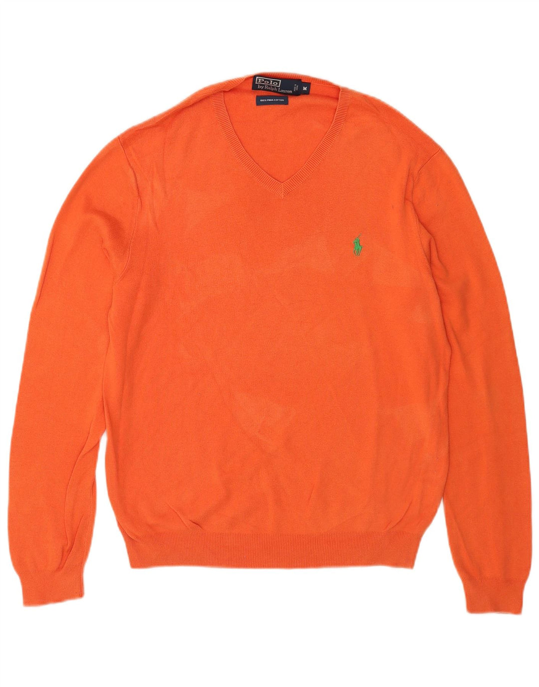 Polo Ralph Lauren Maglione da uomo con scollo a V in cotone arancione medio