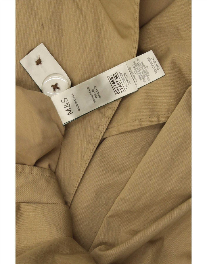 Trench da donna Marks & Spencer UK 20 2XL Cotone beige