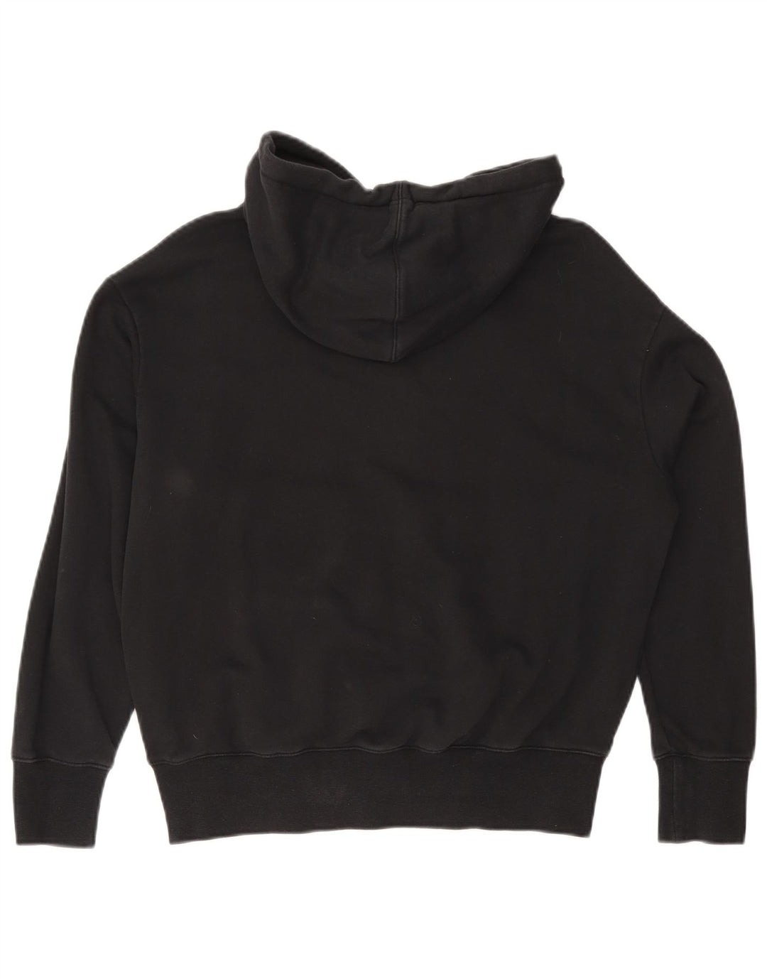 Felpa con cappuccio grafica oversize NIKE Air da donna UK 6 XS cotone nero