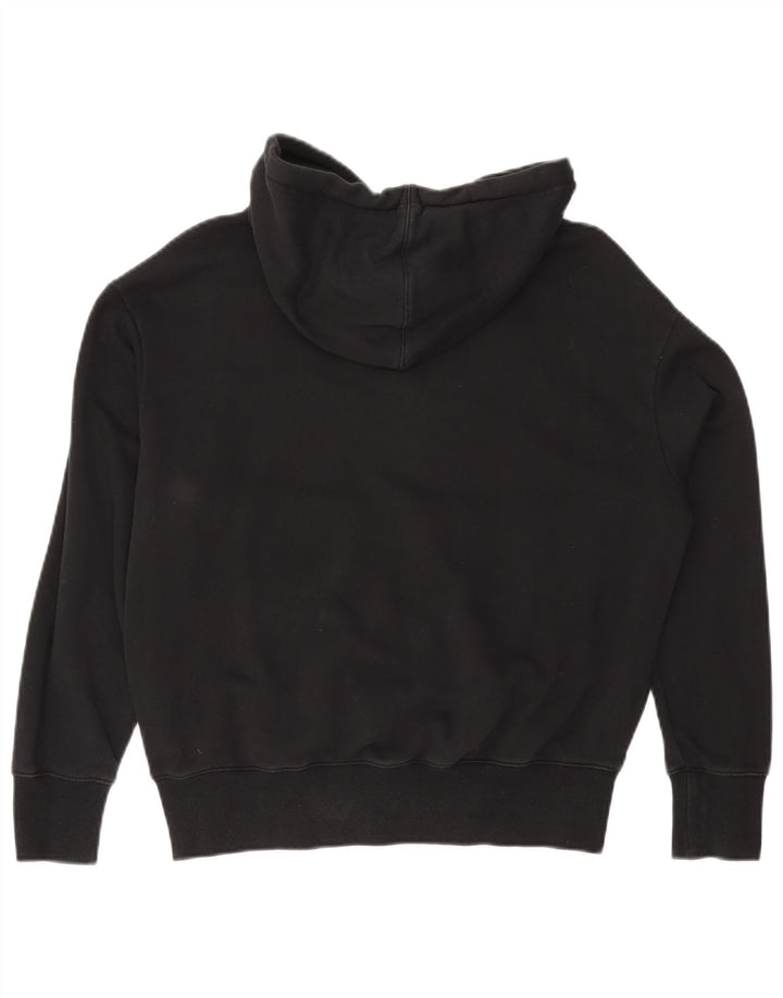 Felpa con cappuccio grafica oversize NIKE Air da donna UK 6 XS cotone nero