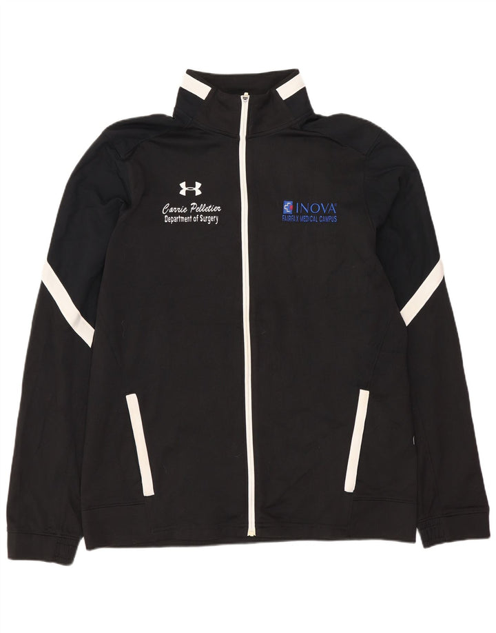 Giacca da ginnastica da uomo con grafica Under Armour, poliestere nero medio