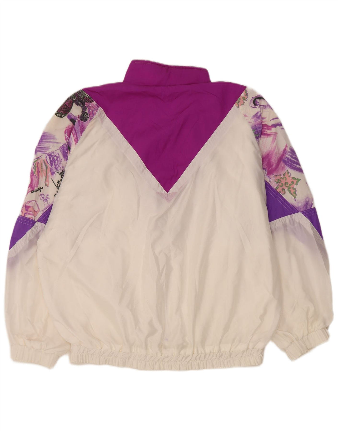 Giacca da ginnastica oversize da donna vintage EU 36 Small White Colourblock